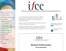 Tablet Screenshot of ifcc-psychotherapie.fr